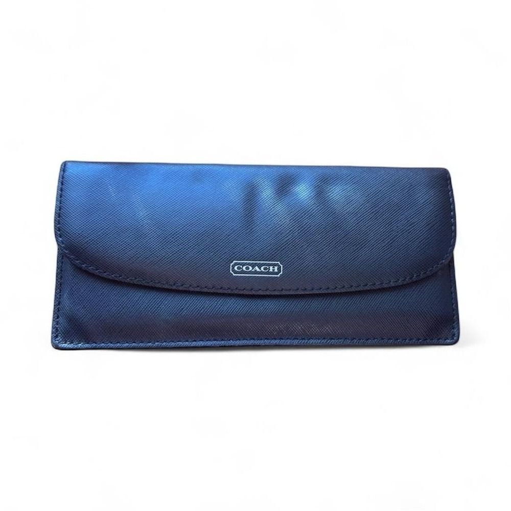 Coach Women's Darcy Soft Black Leather Envelope Wallet
